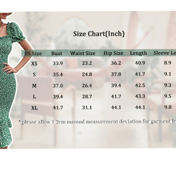 🆕⭐Red floral smocked bodycon midi dress - Picture 6 of 7